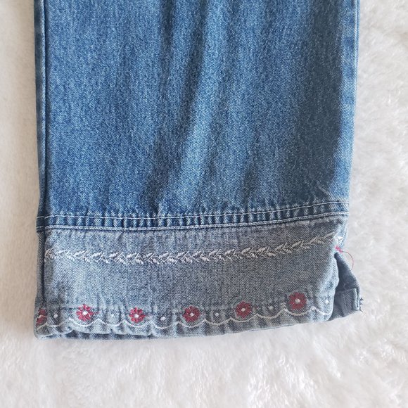 ROUTE 66 Embroidered Mid Rise Women's Capri Jeans SZ 5/6 - Picture 10 of 15